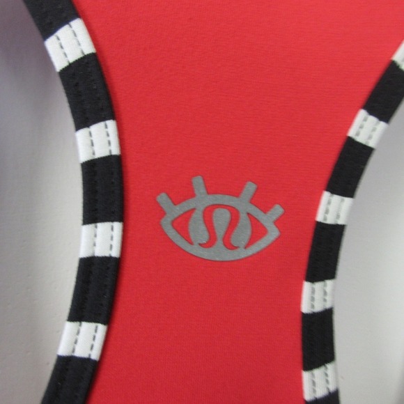 Lululemon Seawheeze Racerback 4 Tank Top Red Women CRB Cool Rare Stripe 112 - Picture 3 of 11